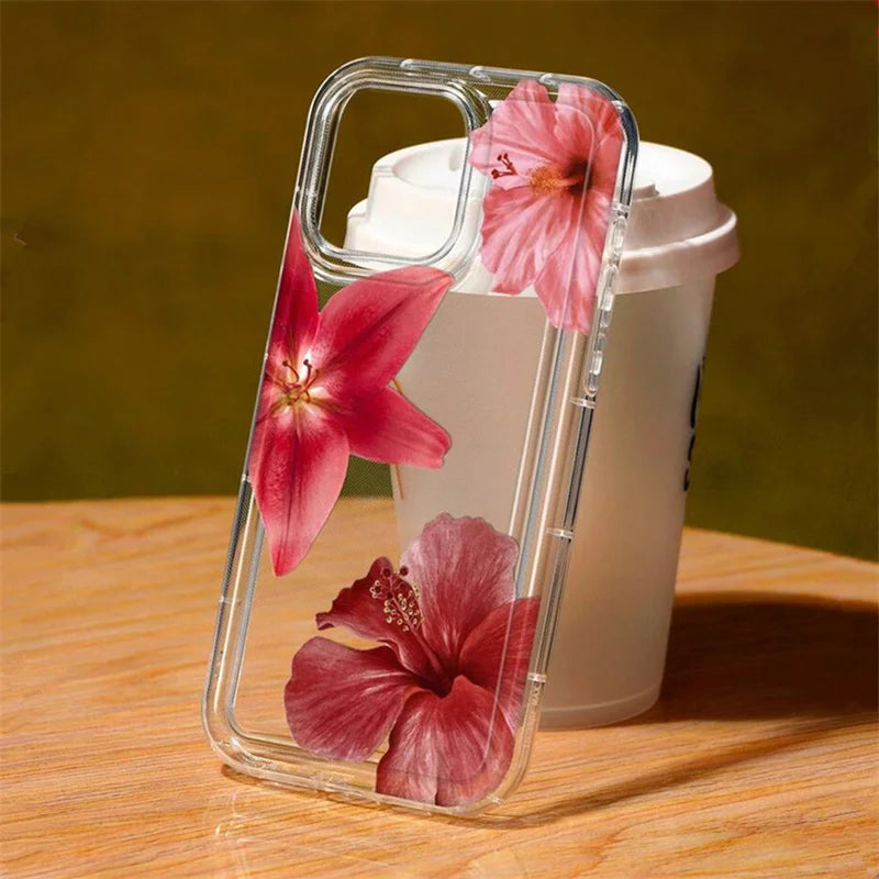 Clear Floral Phone Case With Durable Scratch Protection 11-14 - Smarsty