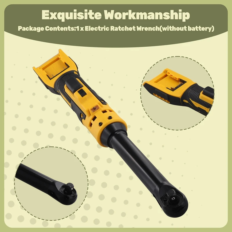 Extended Cordless Electric Ratchet Wrench for Easy Nut Removal - Smarsty