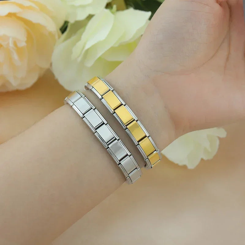 Hapiship Italian Stainless Steel Elastic Charm Bracelet - Smarsty