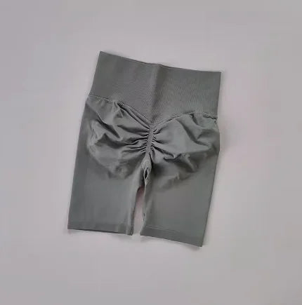 Women Yoga Shorts High Waist Sport Shorts Hip Push Up Soft Fitness Quick Dry Running Shorts Tummy Control Workout Gym Shorts - Smarsty