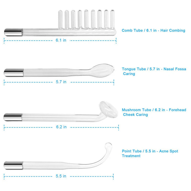 Portable High Frequency Skin Therapy Wand for Acne and Wrinkle Reduction - Smarsty