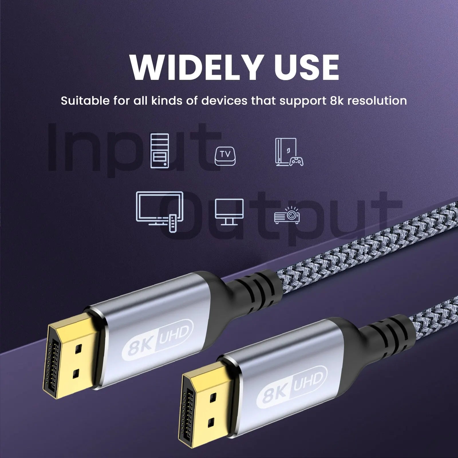 NIERBO 8K DisplayPort Cable High Speed Braided 1.4 - Smarsty