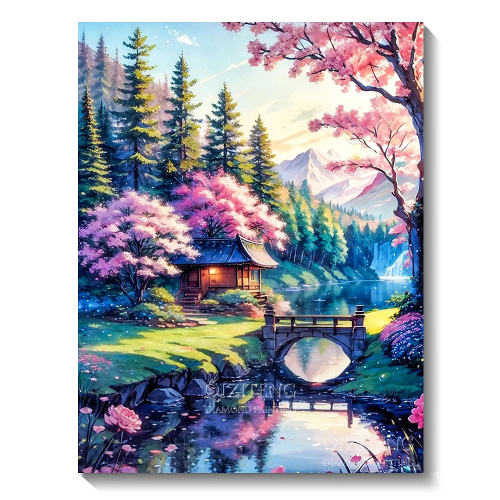 5D Diamond Art Aurora Landscape DIY Wall Decor - Smarsty