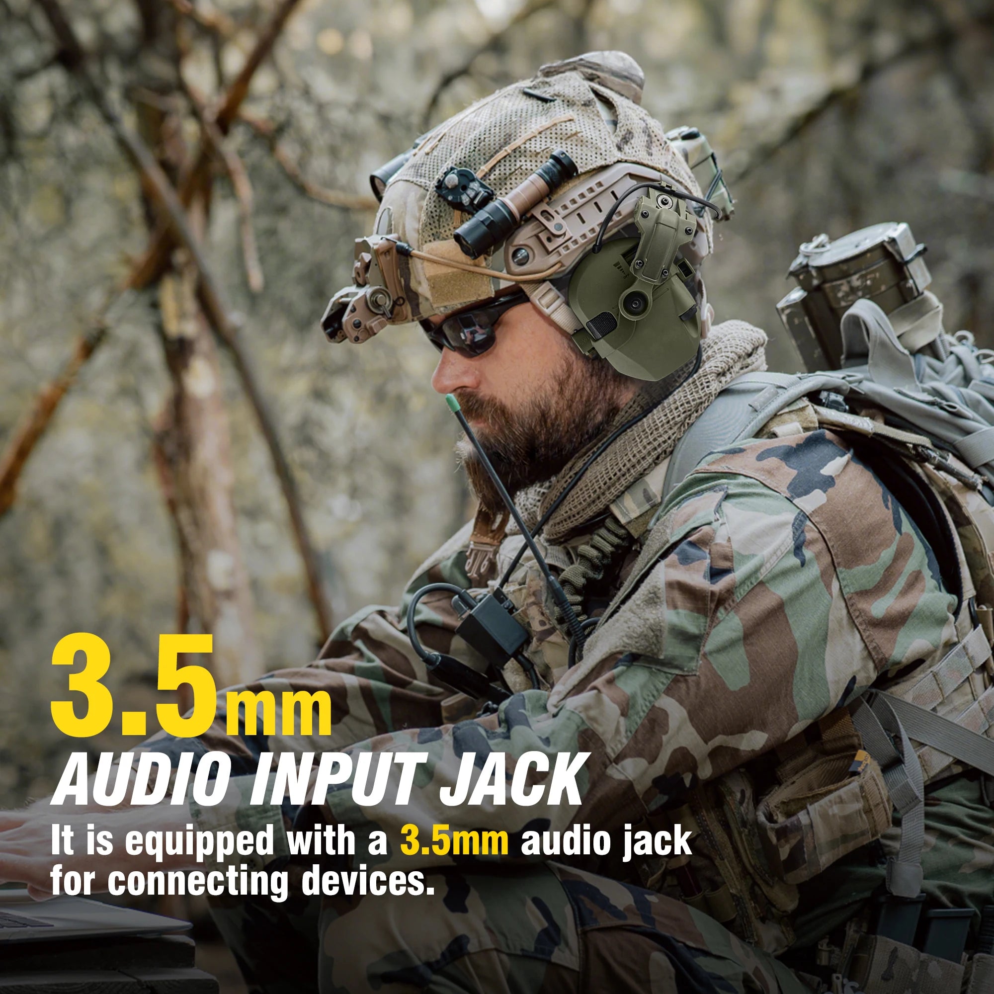 Active Helmet Mounted Earmuffs For Shooting Electronic Hearing Protection Ear Protect Noise Reduction Active Hunting Headphone