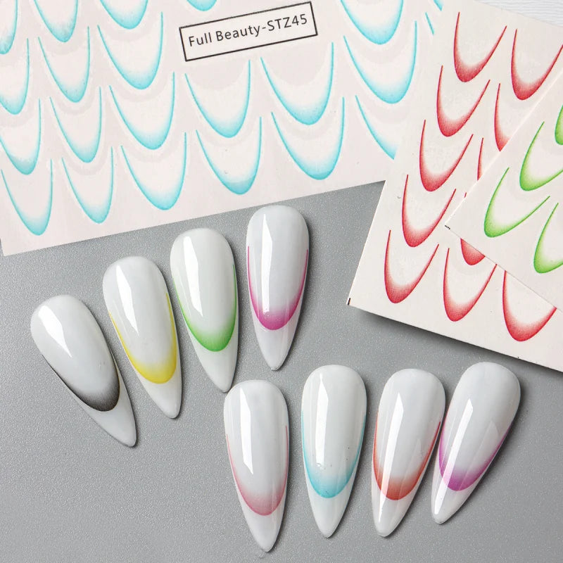 Gradient French Nail Art Stickers for Stunning Ombre Manicures - Smarsty