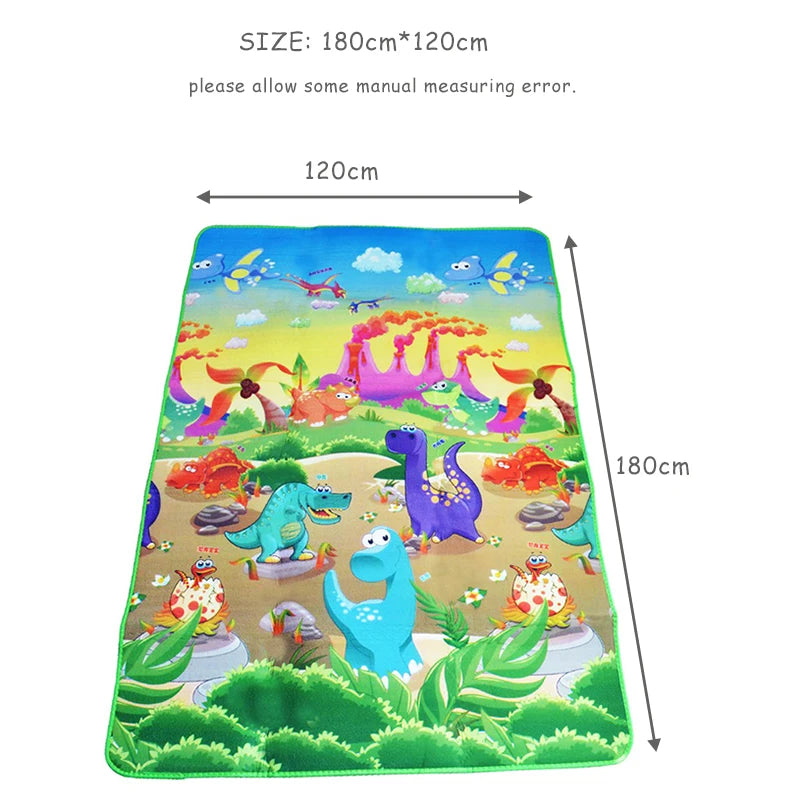Baby Play Mat Doubel Sided Animals Kids Rug Educational Toys for Children Soft Floor Toddler Crawling Carpet Game Activity Gym by Smarsty