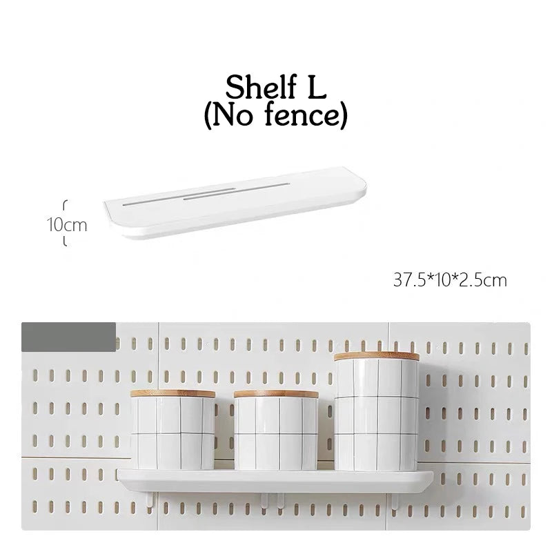 DIY Pegboard Accessories Kitchen Organization No Drill Hanging Shelf Storage Hooks Wall Organizer Crafts For Garage Room
