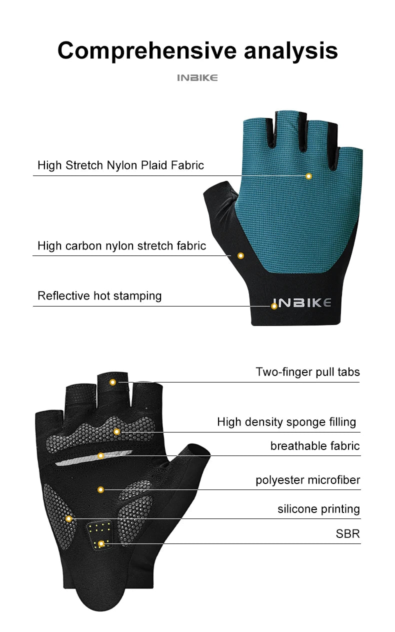 INBIKE Summer Cycling Gloves Shock Absorbing Breathable - Smarsty