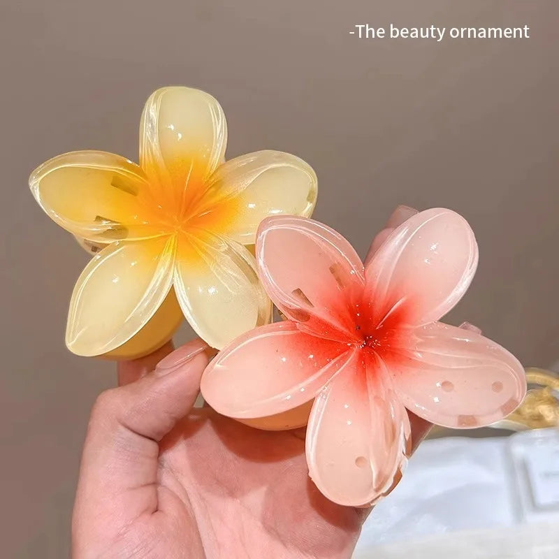 Hawaiian Gradient Hair Clips Flower Beach Vacation Style - Smarsty