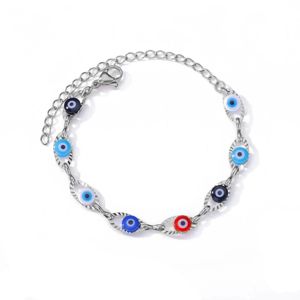 Gothic Rainbow Evil Eye Bracelet for Women - Smarsty