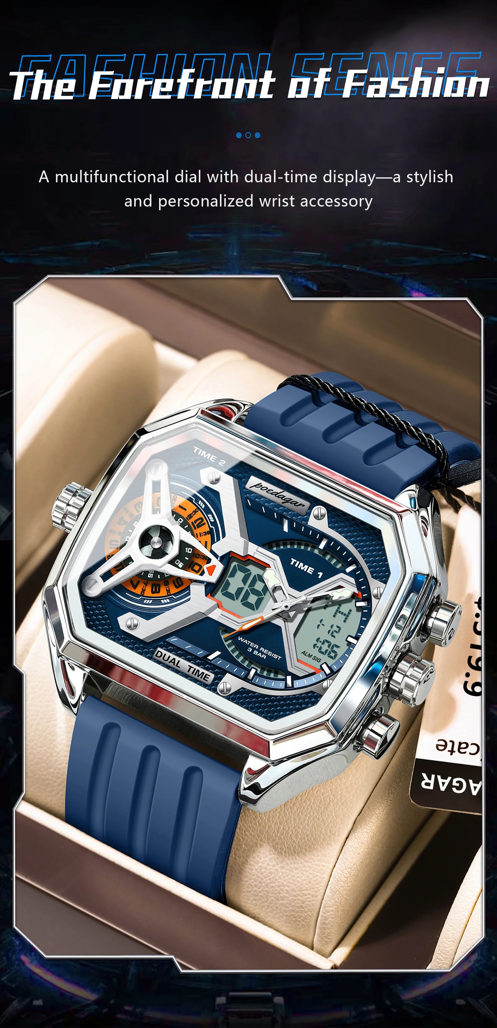 Luxury Men’s Luminous Quartz Watch with LED Calendar - Smarsty