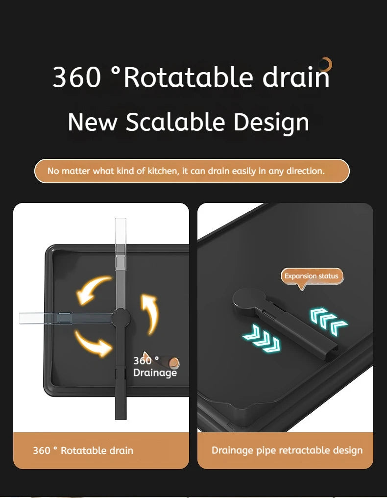 Stainless Steel Dish Drying Rack Adjustable Kitchen Plates Organizer with Drainboard Over Sink Plate Drainer Storage Organizer by Smarsty