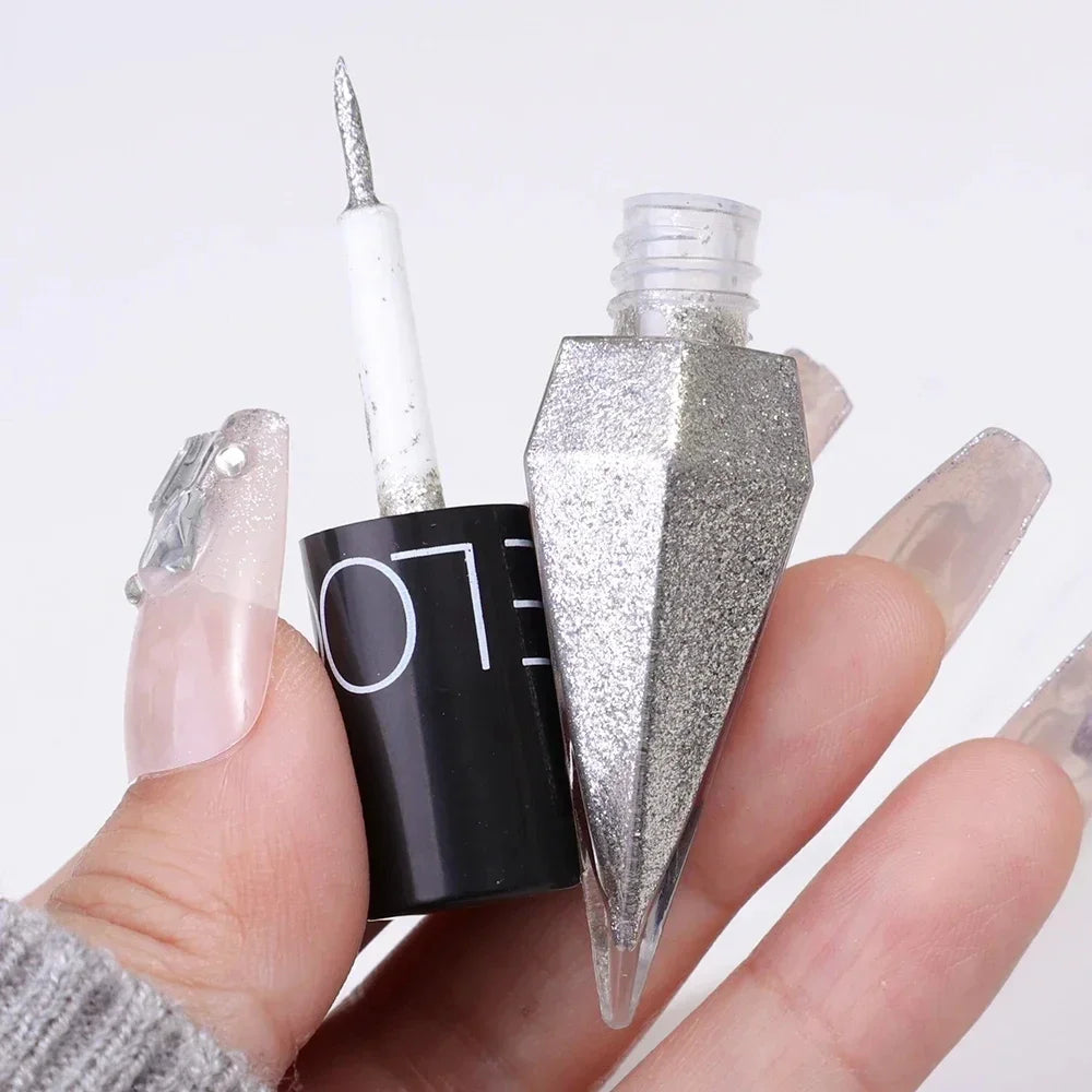 Waterproof Glitter Eyeliner Long Lasting Rose Gold Shine - Smarsty