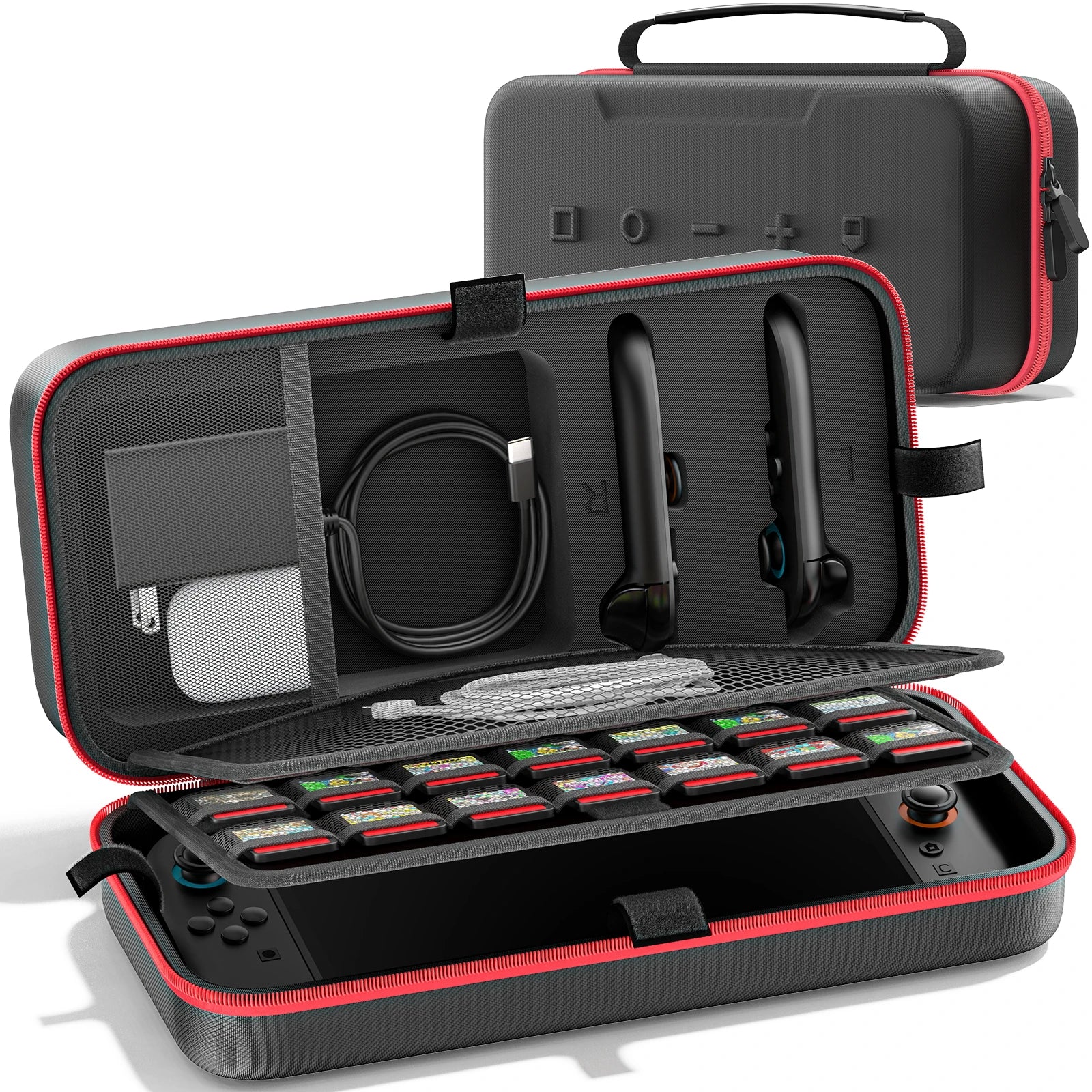 For Switch 2 & Switch Original & Switch OLED Large Storage Bag Anti-Scratch Waterproof Travel Carrying Case for N-Switch 2