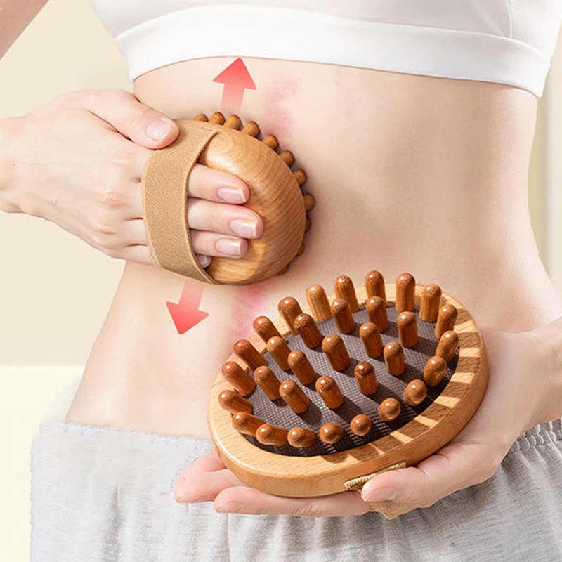 Ergonomic Wooden Body Anti Cellulite Massage Brush - Smarsty