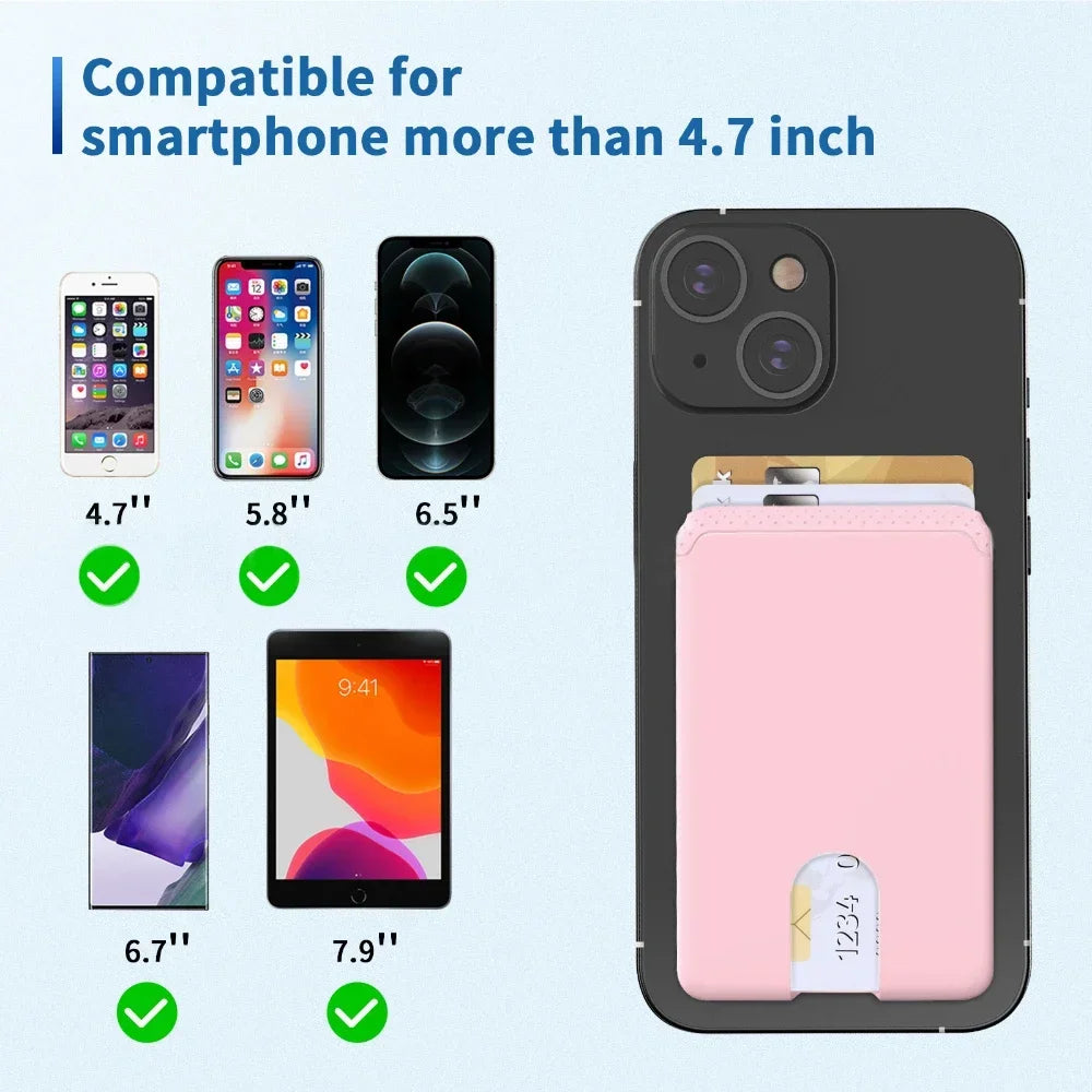 Phone Holder Sticker Credit Card Holder 3M Adhesive Soft Silicone Mobile Phone Wallet Compatible for Iphone Android Samsung