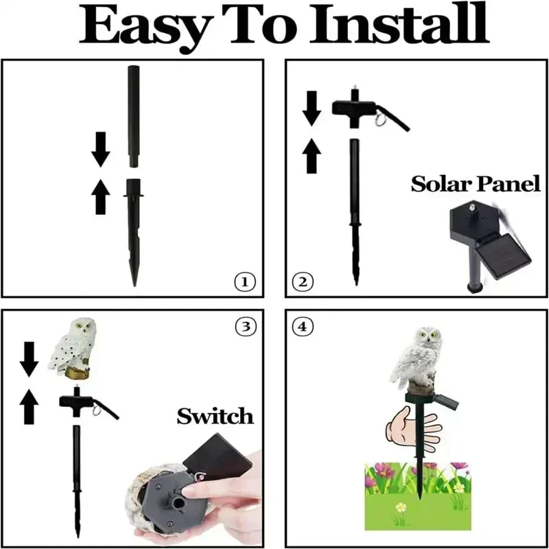 Solar Powered Owl Garden Light for Outdoor Decoration - Smarsty