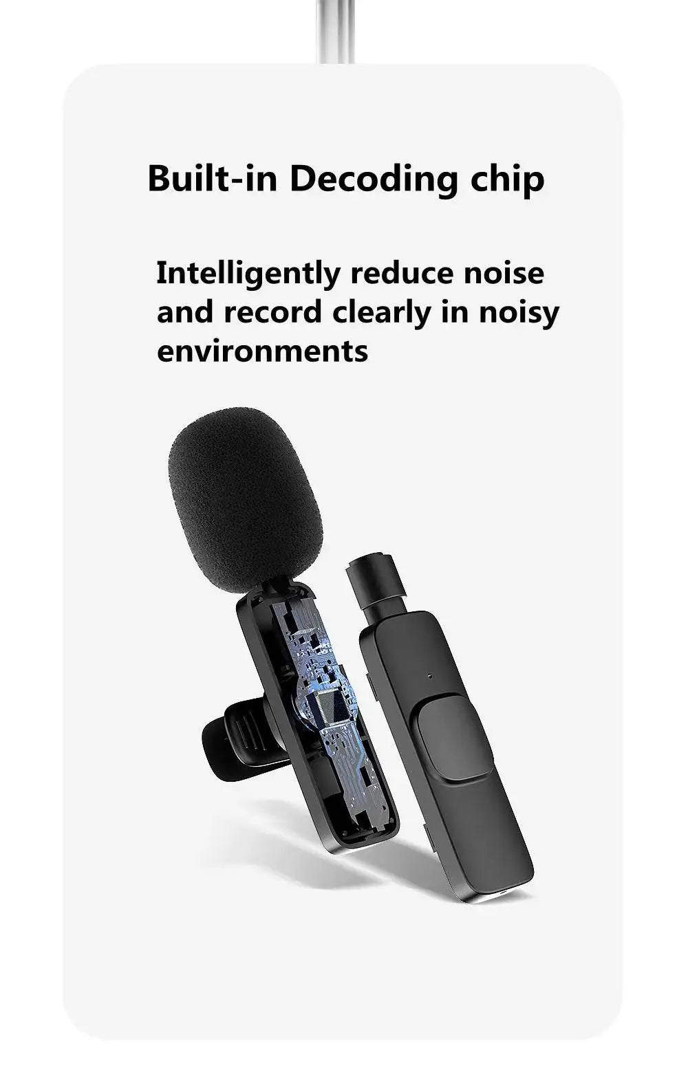 Wireless Lavalier Microphone for iPhone and Android - Smarsty