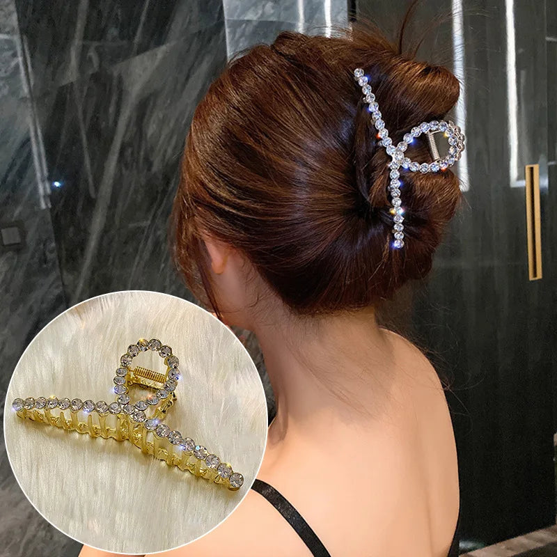 Korean Geometric Metal Hair Clip Durable Alloy Claw - Smarsty