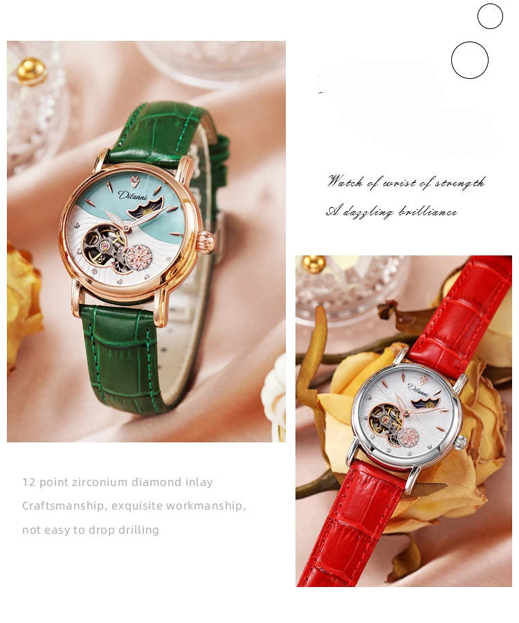 Luxury Automatic Mechanical Watch for Women with Moon Phase - Smarsty