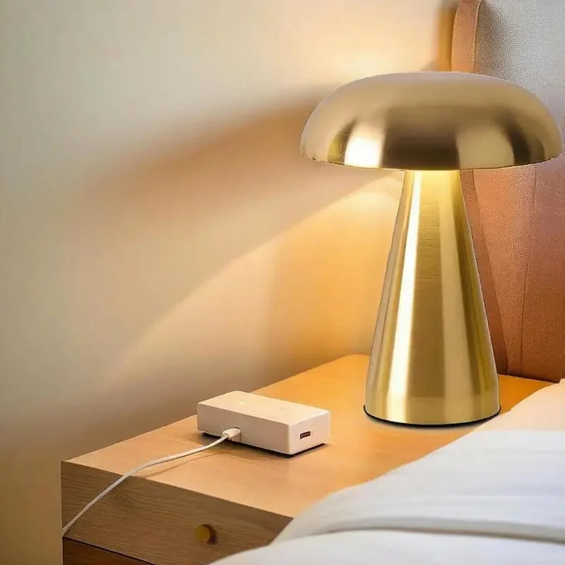 Retro Mushroom LED Touch Sensor Table Lamp for Bedroom Decor - Smarsty