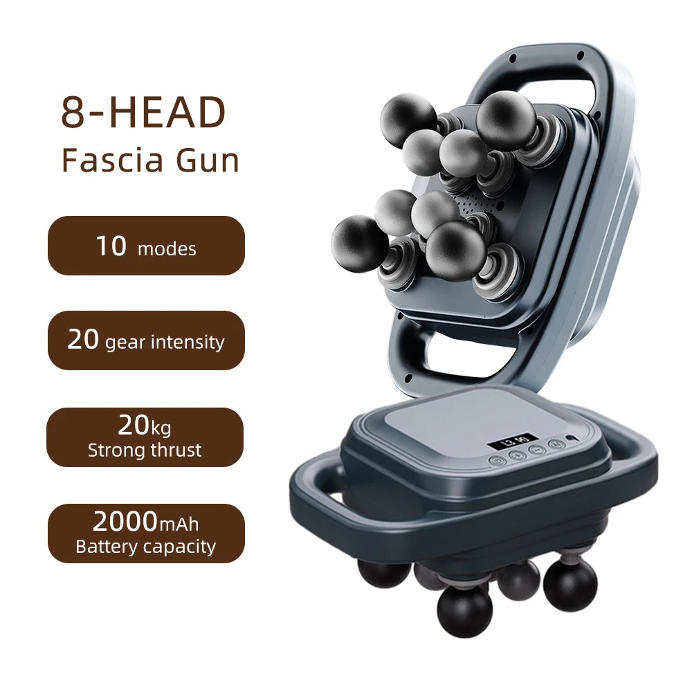 16-Head Fascia Gun High-Frequency Vibration Body Massage Gun Back and Waist Massager Neck Shoulder Massager Muscle masajeador - Smarsty