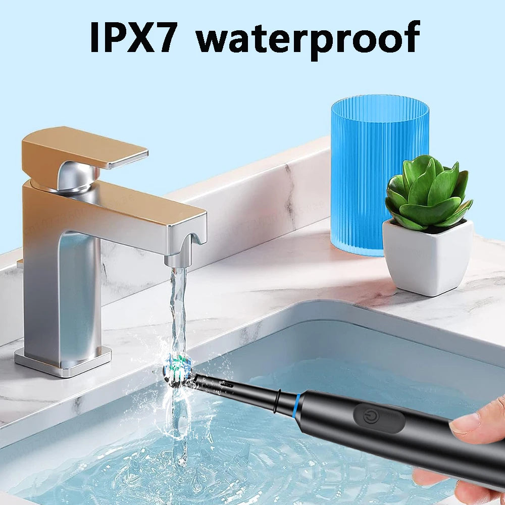 Waterproof Electric Toothbrush with 8 Heads and Timer - Smarsty