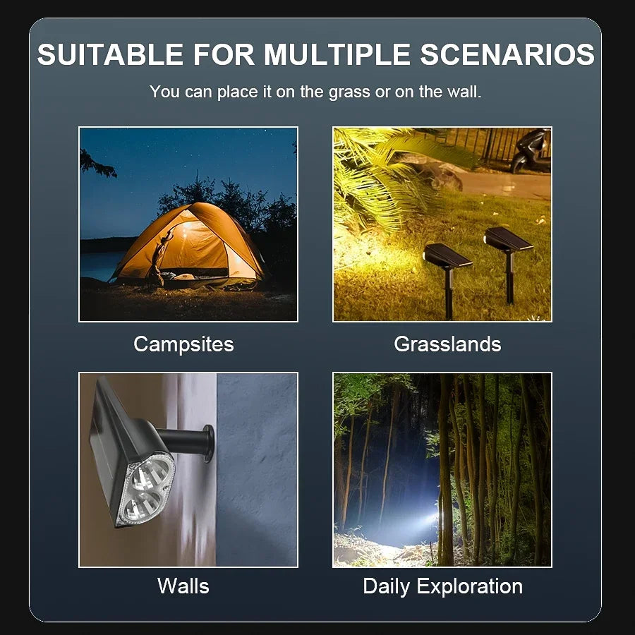 Adjustable LED Solar Spotlights for Outdoor Garden Lighting - Smarsty