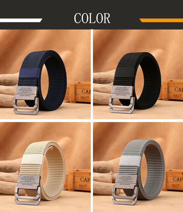 Men Nylon Tactical Belt Durable Canvas Military Strap - Smarsty