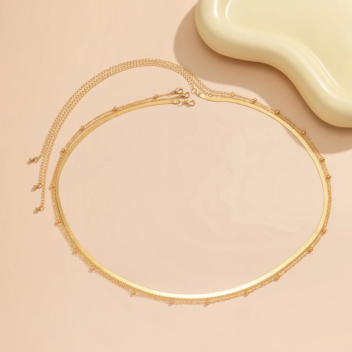 Minimalist Double Layer Metal Belly Chain for Summer - Smarsty
