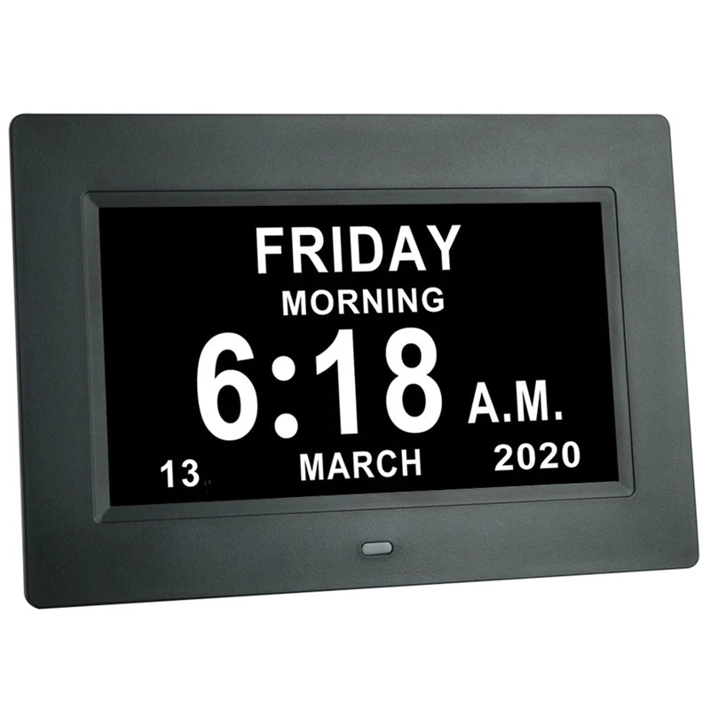Digital LED Calendar Clock with 12 Alarms and Multi-Language Display - Smarsty
