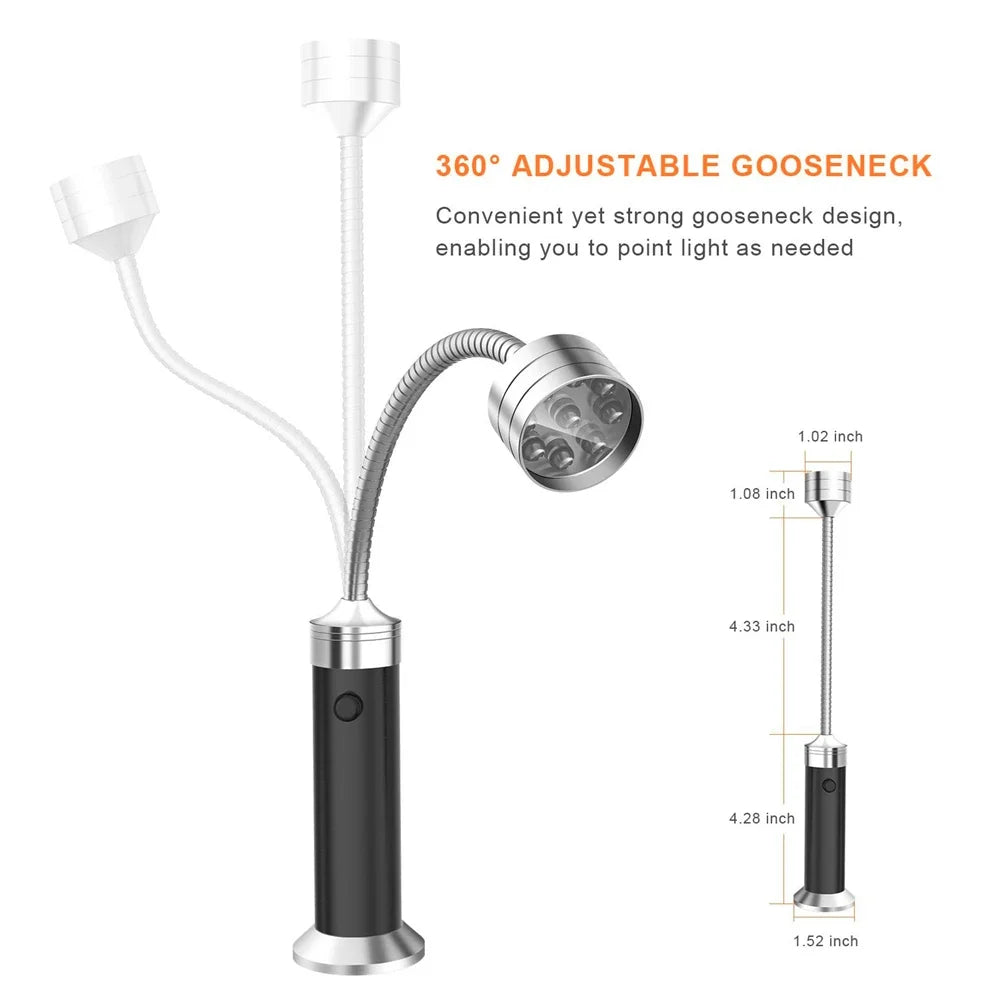 Magnetic LED Grill Light with Flexible Gooseneck - Smarsty