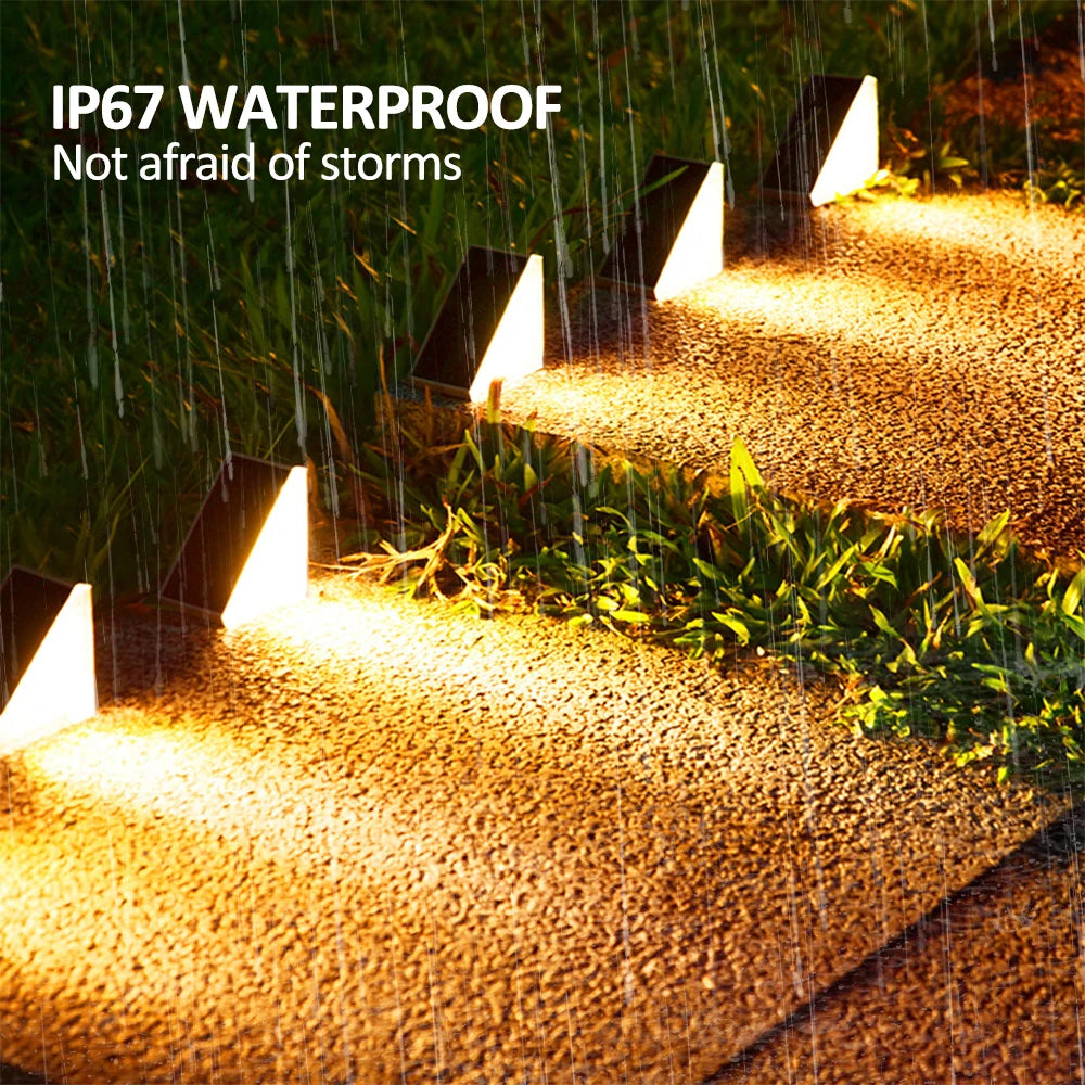 Outdoor Solar Step Lights with RGB Colors for Safe Pathways - Smarsty