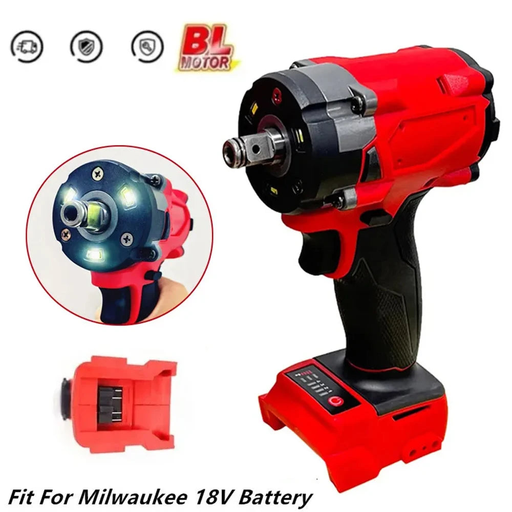 Brushless Impact Wrench 500Nm Cordless Electric Driver - Smarsty