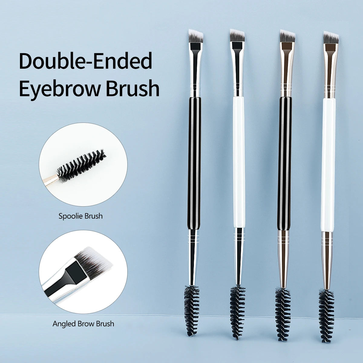 Dual Ended Eyebrow Brush With Spoolie For Perfect Brows - Smarsty