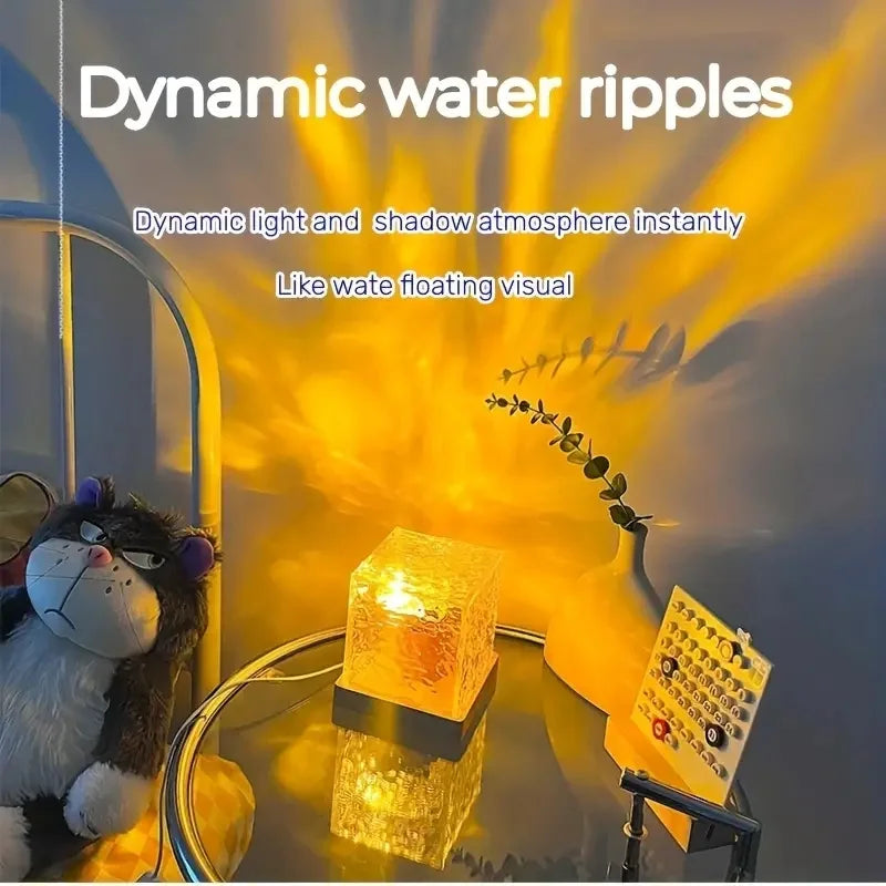 Dynamic Rotating Water Ripple Projector Night Light - Smarsty
