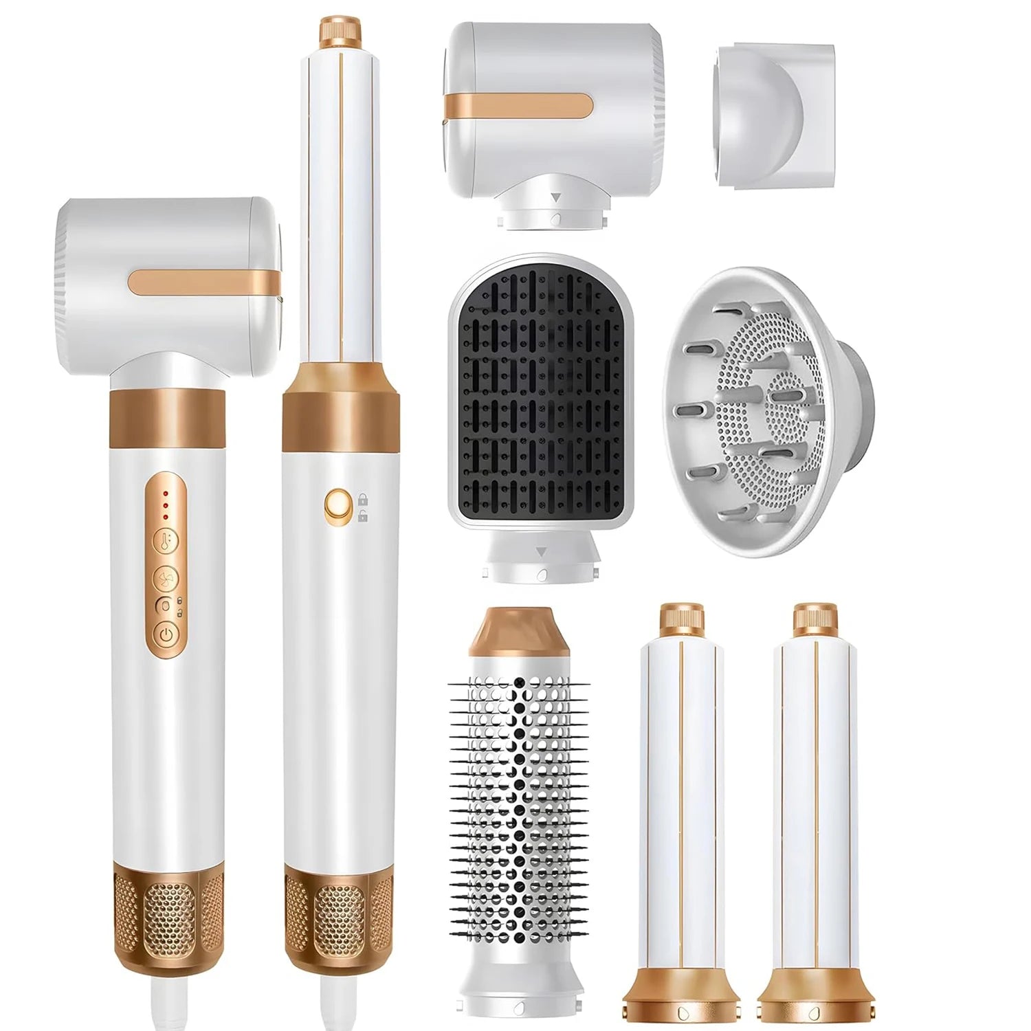 High Speed 7 In 1 Hair Dryer Brush with Diffuser - Smarsty