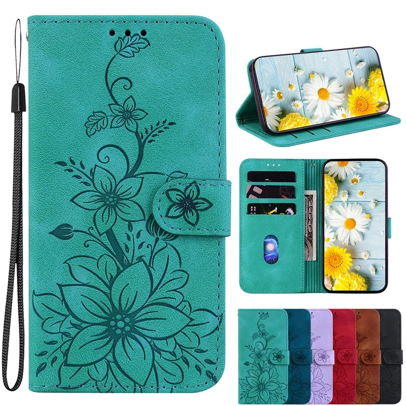 Leather Phone Case For Samsung Galaxy A56 A55 A54 A53 A52 A35 A36 A34 A26 A25 A23 A14 A15 A12 A16 a17 5G Card Slot Wallet Cover