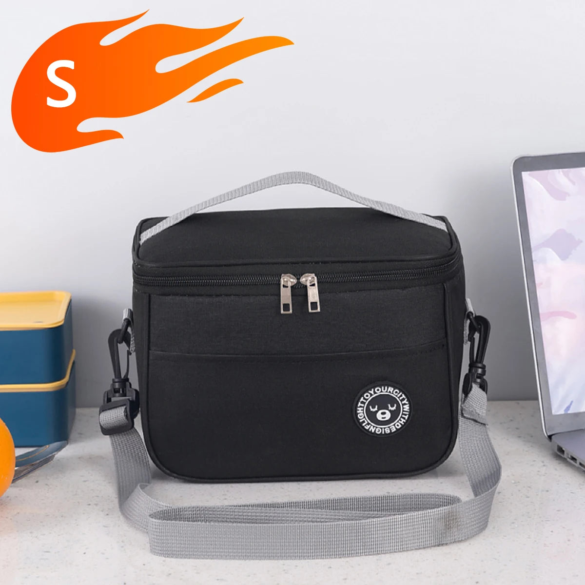 Insulated Lunch Bag With Shoulder Strap Waterproof Design - Smarsty