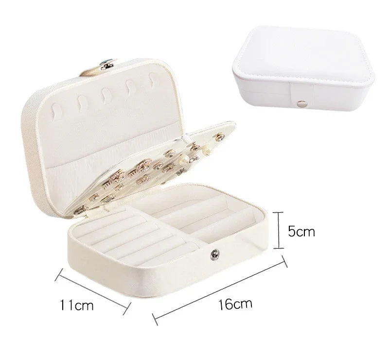 Luxury PU Leather Jewelry Box with Secure Lock - Smarsty