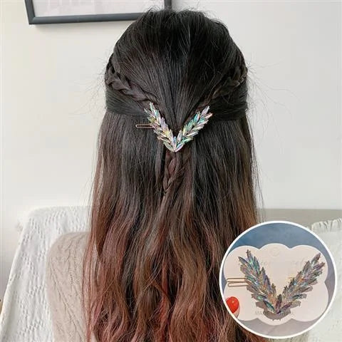 Luxury Crystal Hair Clip for Women with V Shape Design - Smarsty