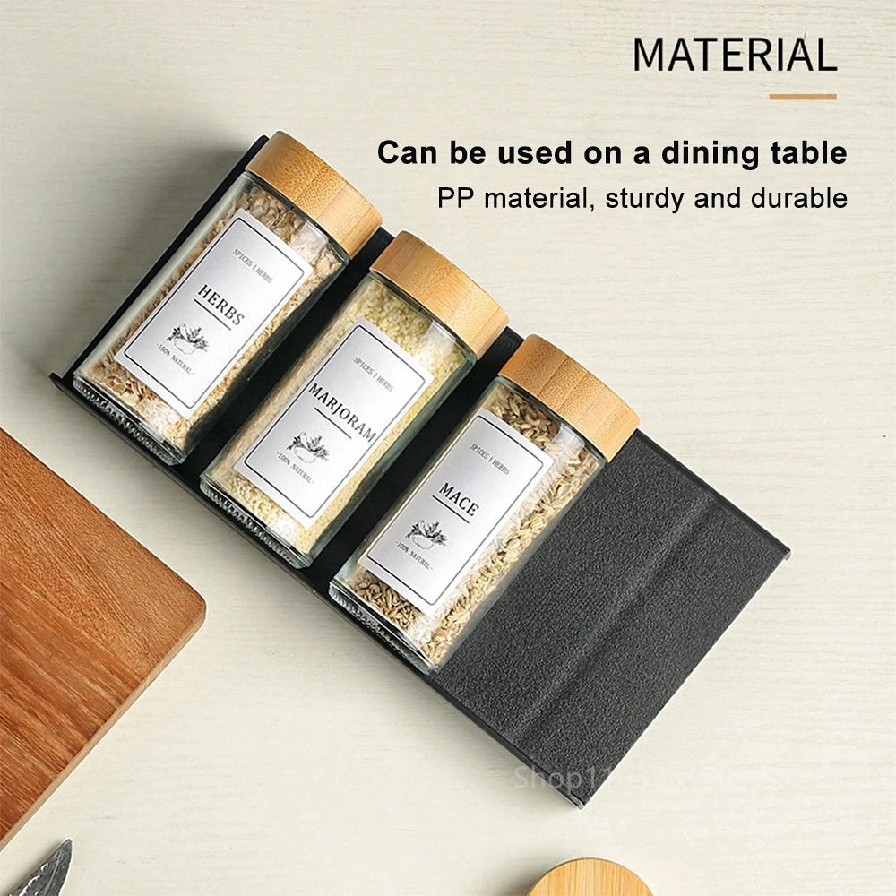 Drawer Spice racks for Kitchen 4 Layers Adjustable Spice Rack for Spice Jars Seasoning Shelf Cabinet Pantry Kitchen Organizer