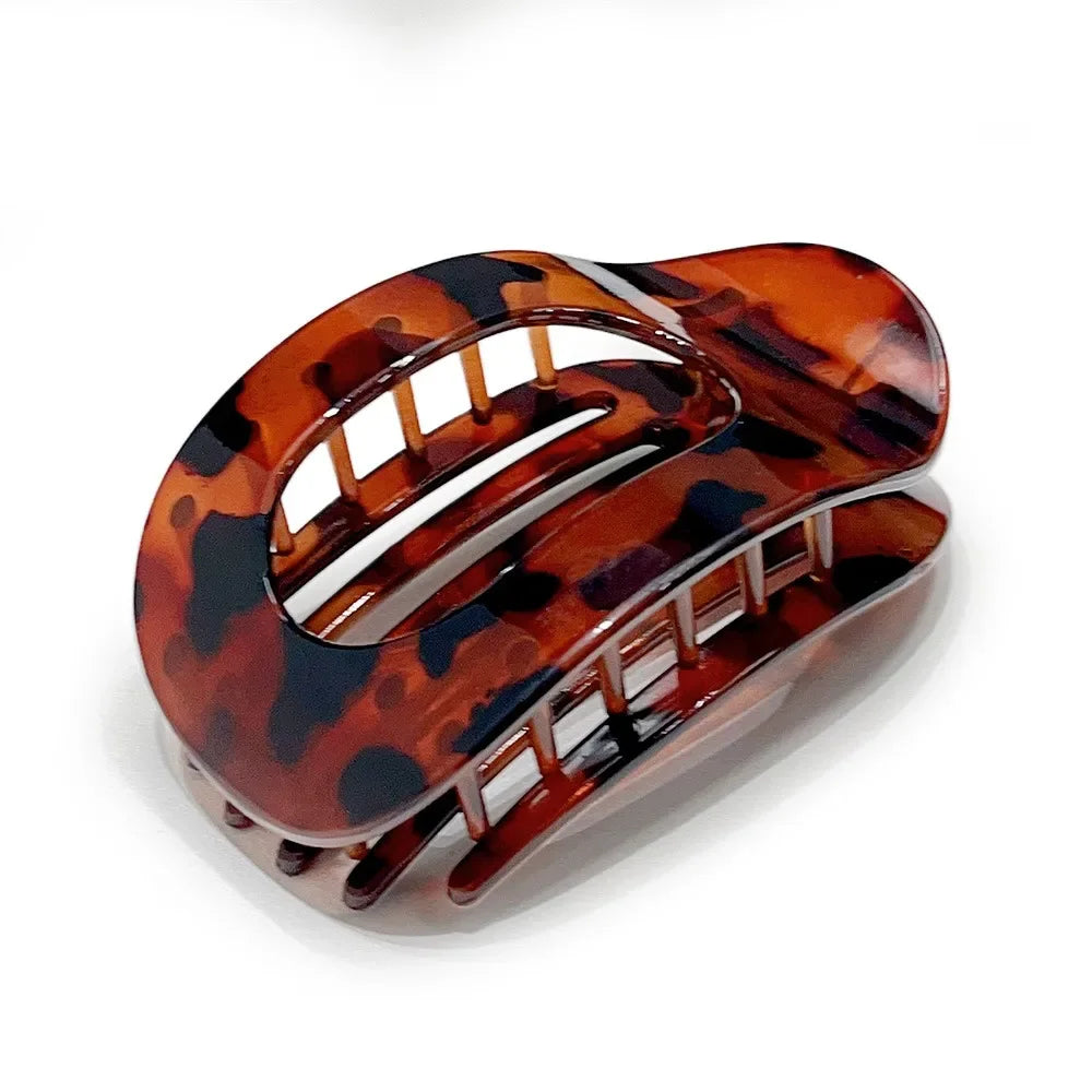 Fashion Leopard Oval Hair Claw Clip for Women - Smarsty