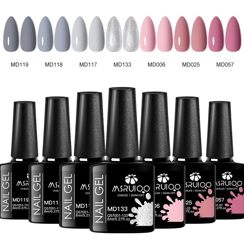 7 Piece Long Lasting Nail Gel Polish Set - Smarsty