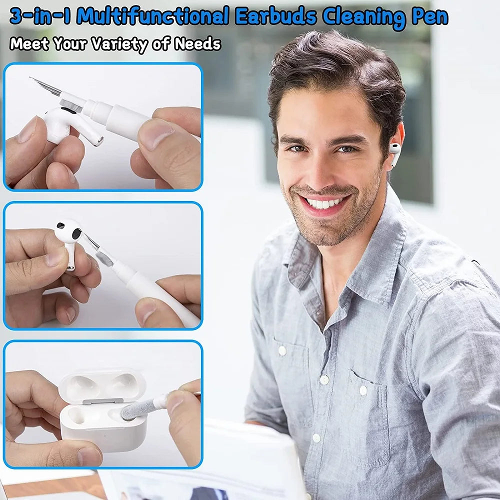Cleaner Sets for Bluetooth Earphone Airpods Pro 1 2 3 Earbuds Case Cleaning Pen Brush Tools for Samsung Xiaomi Huawei Airdots - Smarsty