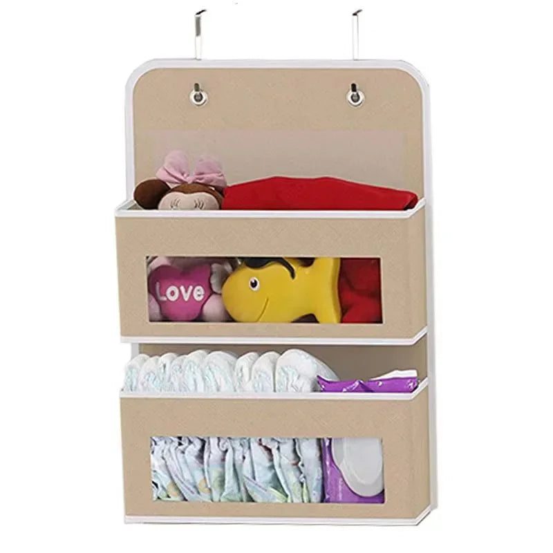 5-Shelf Hanging Storage Organizer - Behind Door, Anti-Tilt, 5 Large Capacity Pockets, Suitable for Bedroom, Bathroom by Smarsty