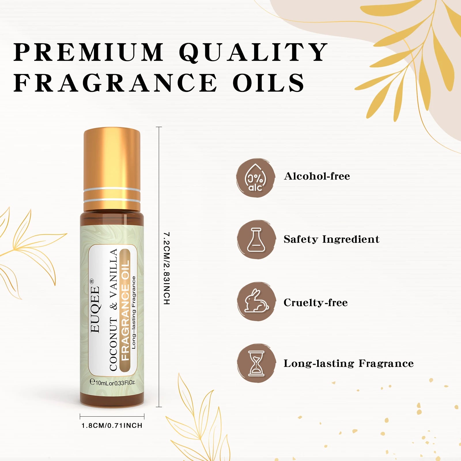 EUQEE Long Lasting Fragrance Oil Roll-On 10ml - Smarsty