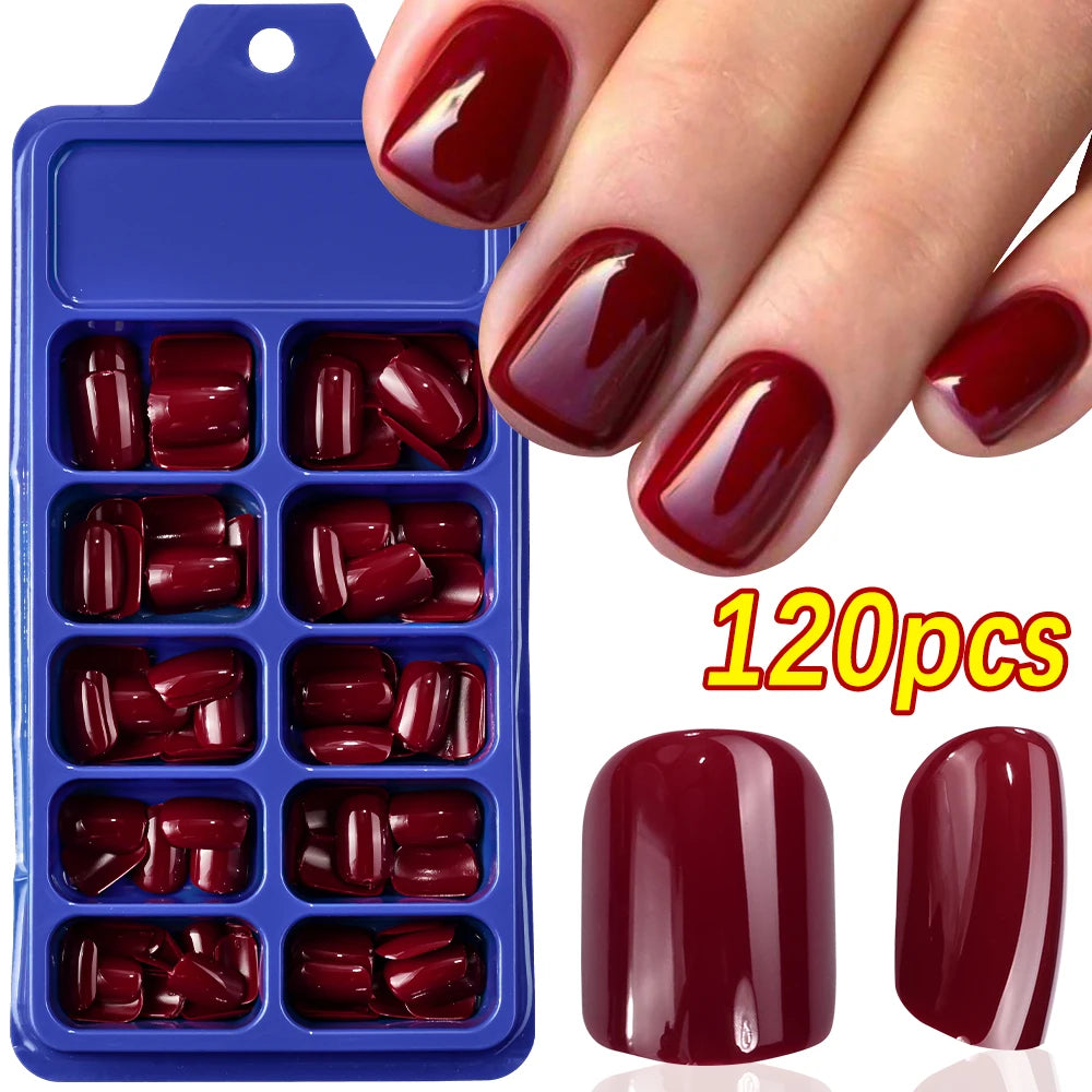 120Pcs French Fake Toenails in 9 Colors for Summer Style - Smarsty