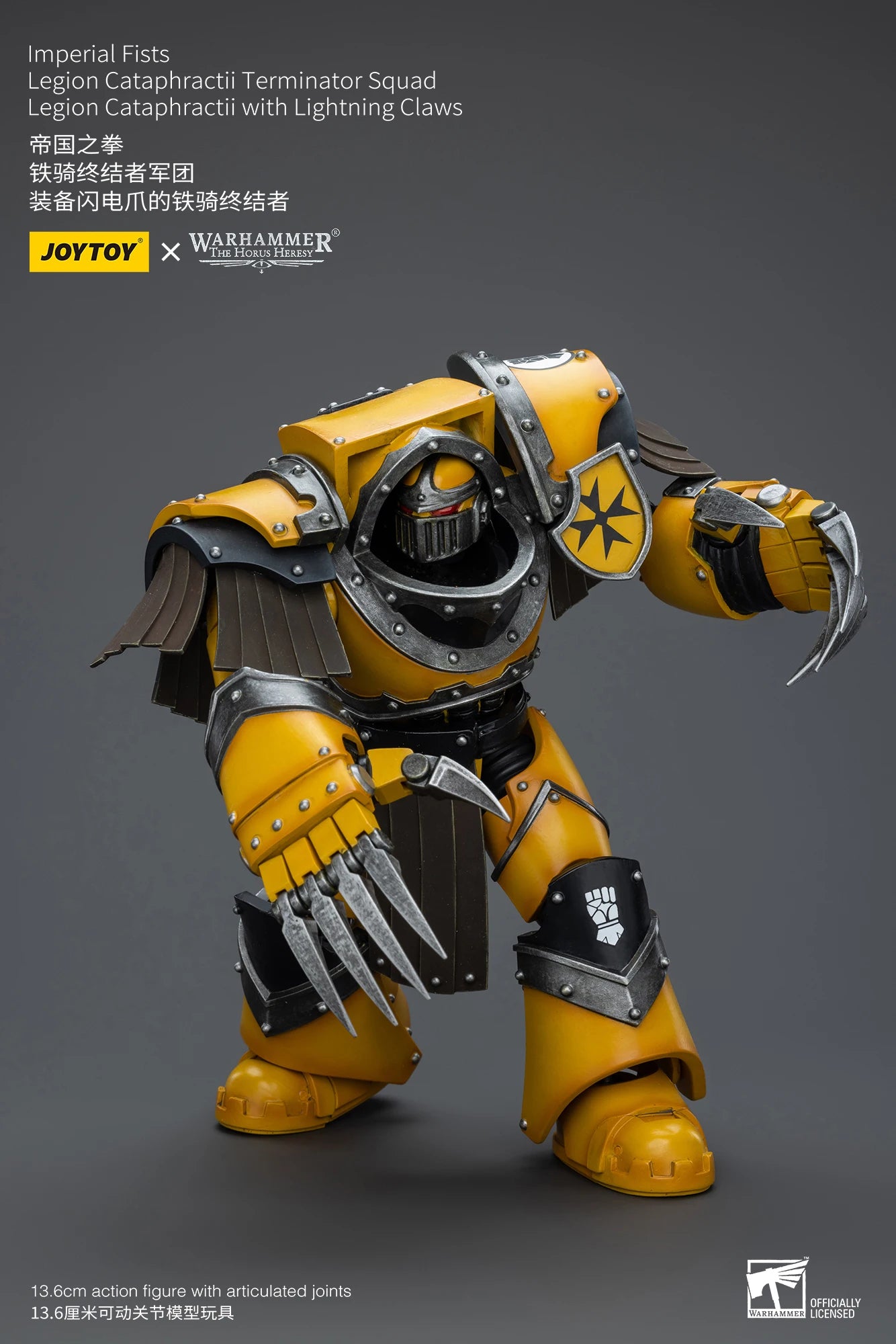 JOYTOY Warhammer 40k 1/18 Action Figures Anime 13.6cm Imperial Fists Legion Cataphractii Terminator Squad Collection Model Toys