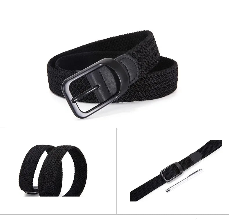 Elastic Stretch Canvas Belt for Men and Women Comfortable Fit - Smarsty